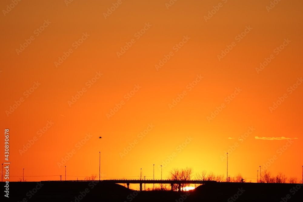 A colourful sunset just outside of Saskatoon Saskatchewan