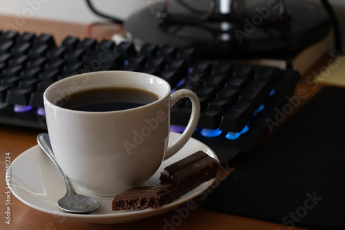 cup of coffee on a table