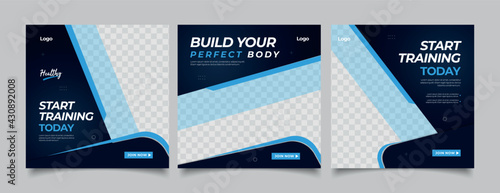 Gym Fitness social media post template