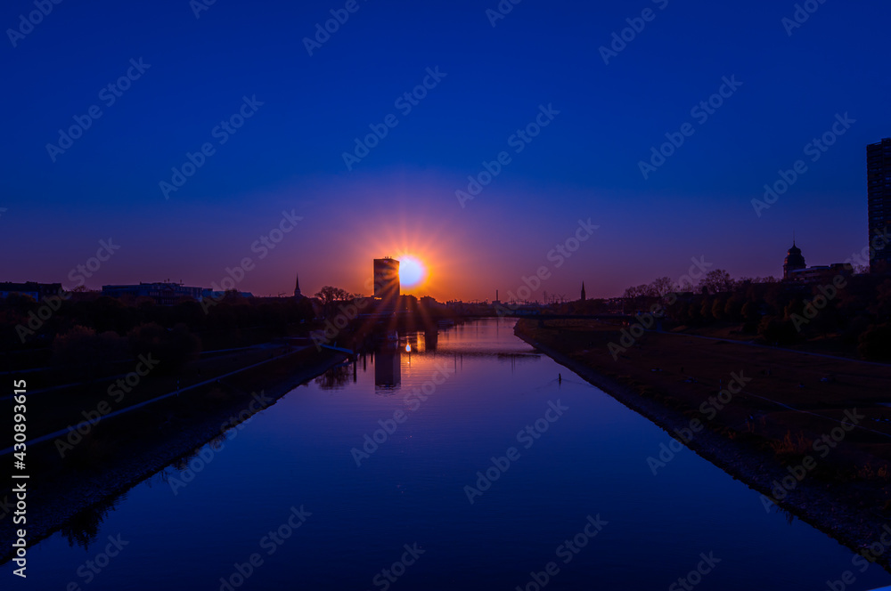 Sonnenuntergang über Mannheim