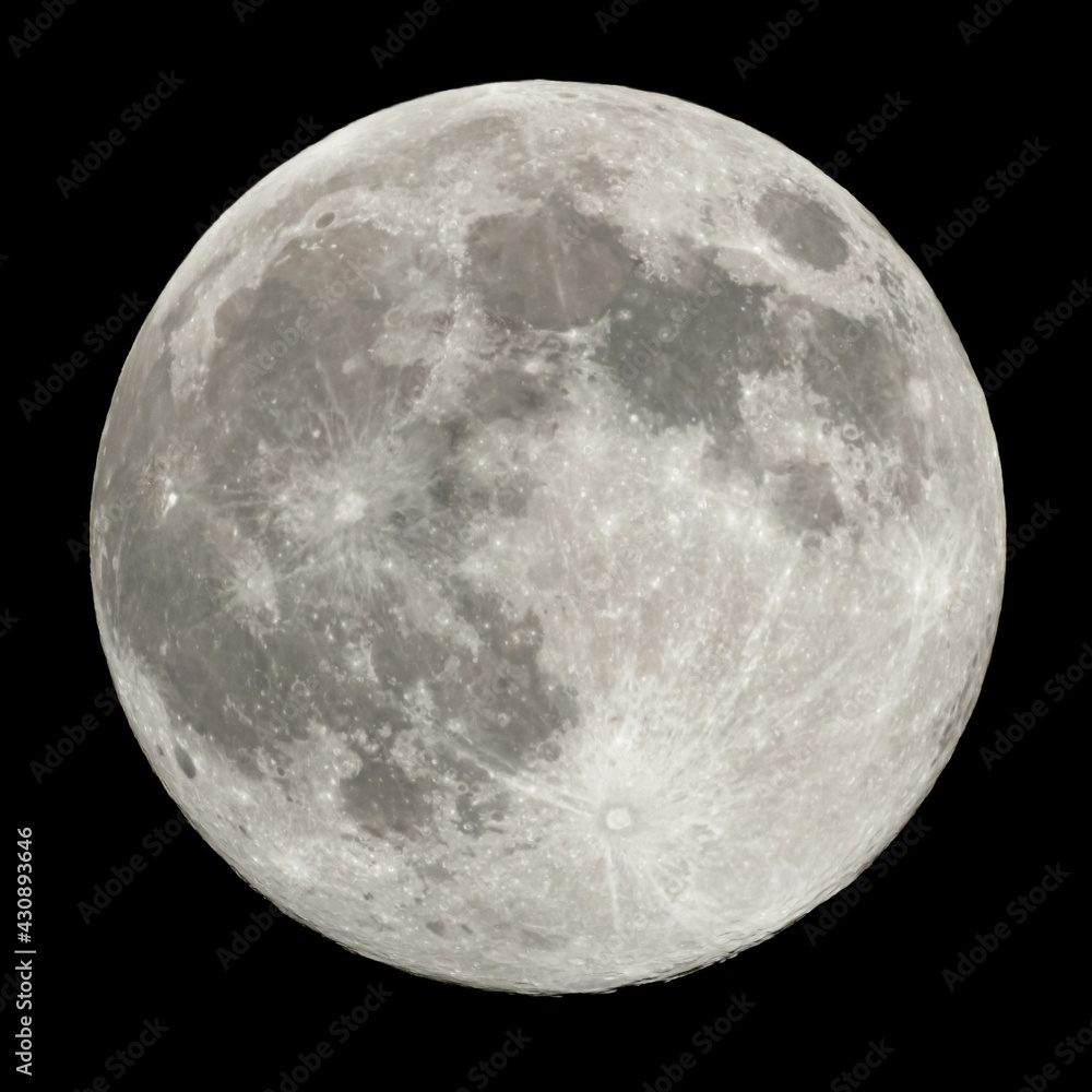 Full Moon against the black night sky, on 8th of April 2020 Full Moon against the black night sky, on 8th of April 2020