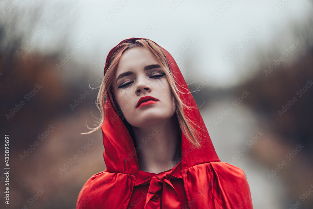 portrait of a woman in red dress portrait of a woman in red dress