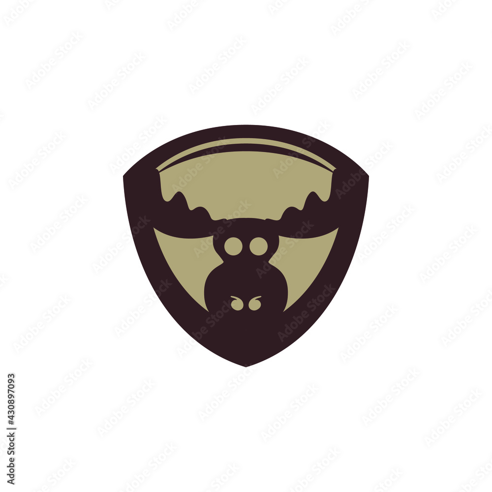 Moose badge logo template vector. Animal logo concept. Moose badge logo template vector. Animal logo concept.