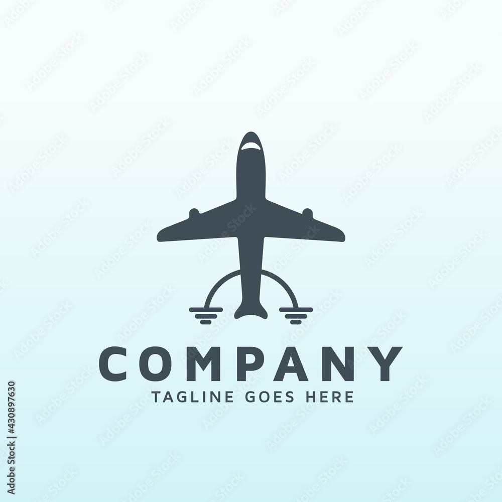 Air Plan logo design with fitness gym icon Air Plan logo design with fitness gym icon