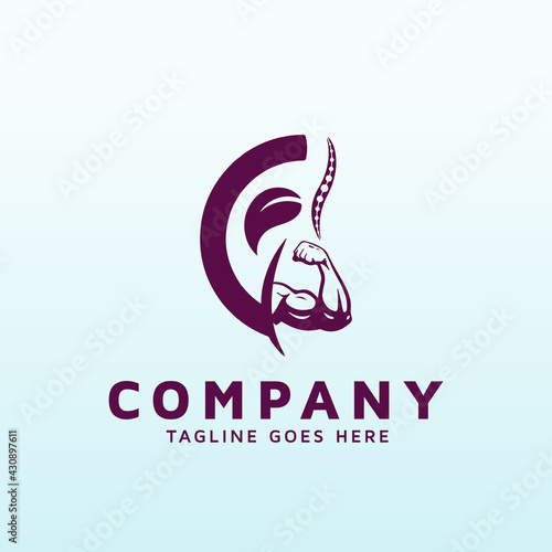 Chiropractic logo design with fitness gym icon