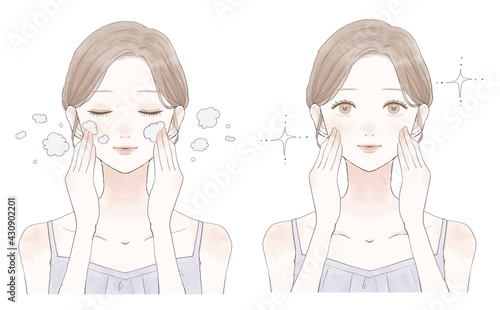 スキンケア　クレンジング　女性　ビフォーアフター