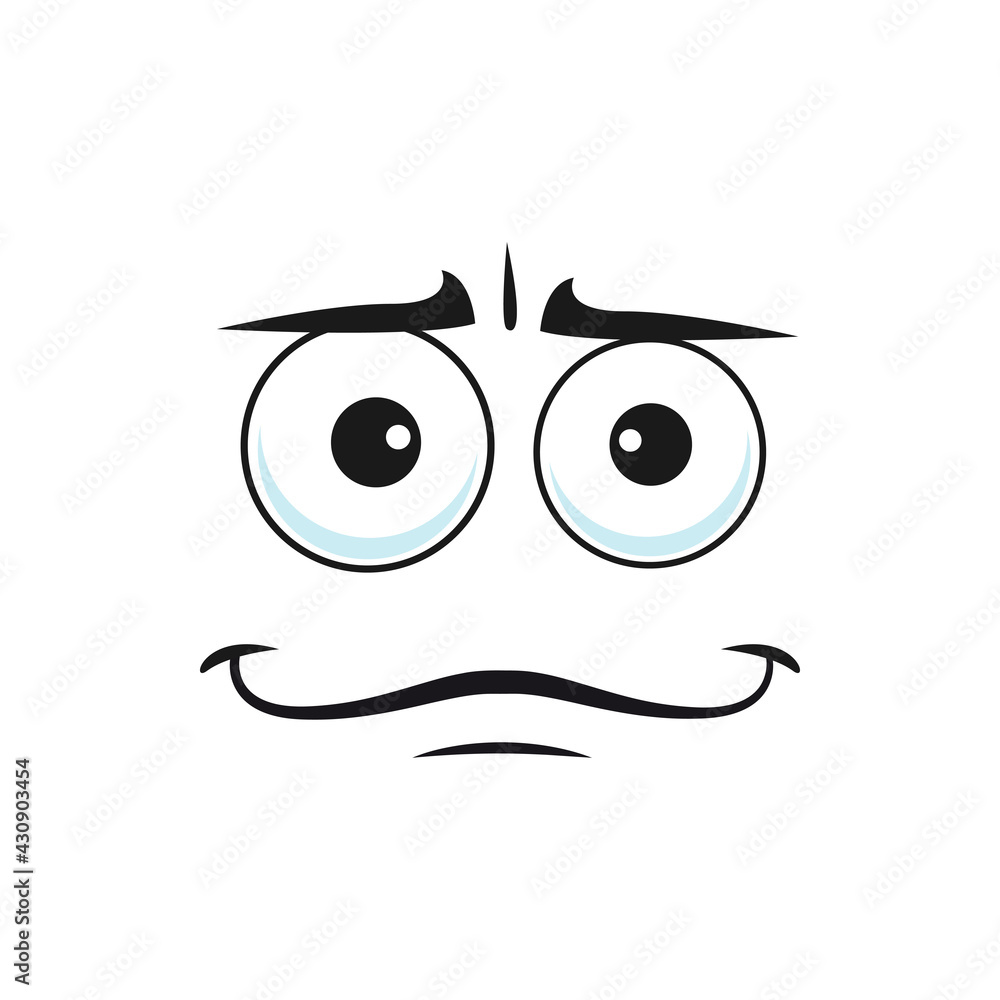 Uninterested or disinterested incurious emoji not expressing any facial emotion isolated. Vector apathetic emoticon with indifferent face, disbelief emoticon expression, bored sad mood character Uninterested or disinterested incurious emoji not expressing any facial emotion isolated. Vector apathetic emoticon with indifferent face, disbelief emoticon expression, bored sad mood character