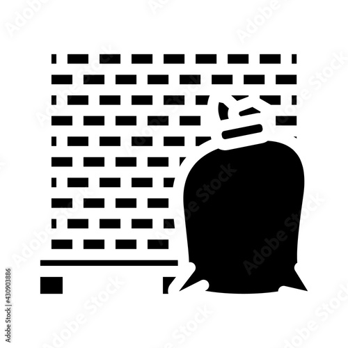 building materials wholesale glyph icon vector. building materials wholesale sign. isolated contour symbol black illustration