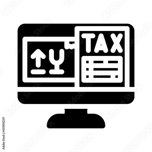 tax wholesale glyph icon vector. tax wholesale sign. isolated contour symbol black illustration