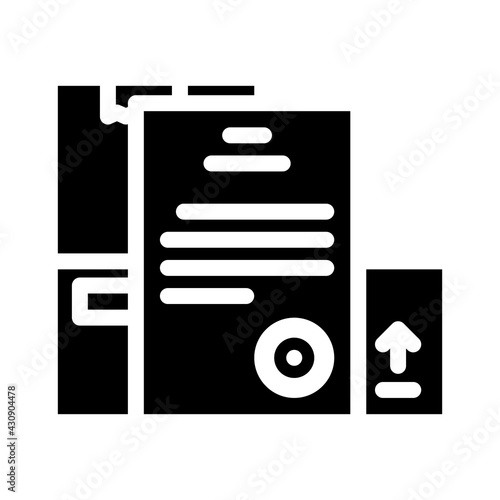 documentation wholesale glyph icon vector. documentation wholesale sign. isolated contour symbol black illustration