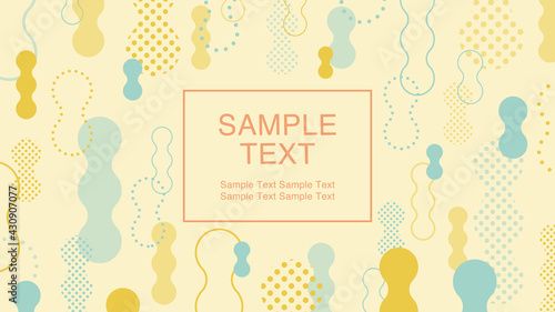 フラットデザインフレーム　もこもこ	