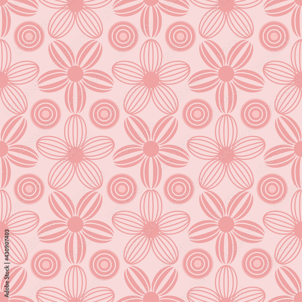 Floral abstract seamless vector pattern modern design. Art design for paper, cover, fabric, interior decor and, other uses.