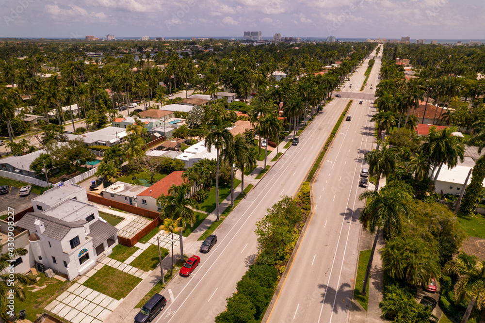 Aerial photo Hollywood Boulevard Florida USA