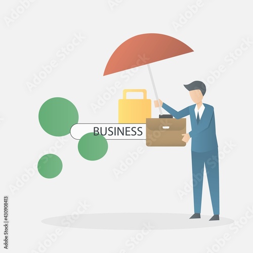 Business survival in time of COVID-19, lockdown policy for Crisis control,Company owners are temporarily closed to prevent the spread of the virus,vector illustration.