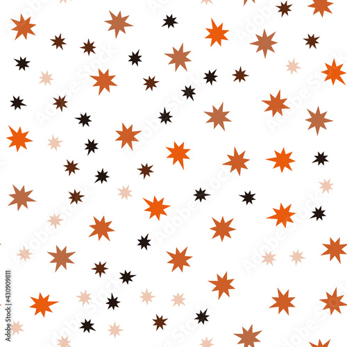 Star pattern. Seamless repeating white background with different flashes in the sky, circus for baby, kid, child. For textiles, fabrics and printing. Packaging design, wrapping paper, wallpaper.Vector © TaMih