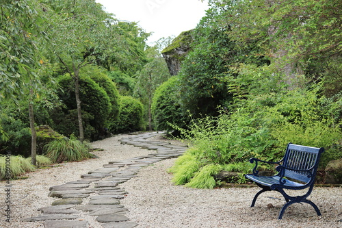 Photography Moss garden and flowers seen in the Japanese garden,japan,kanagawa