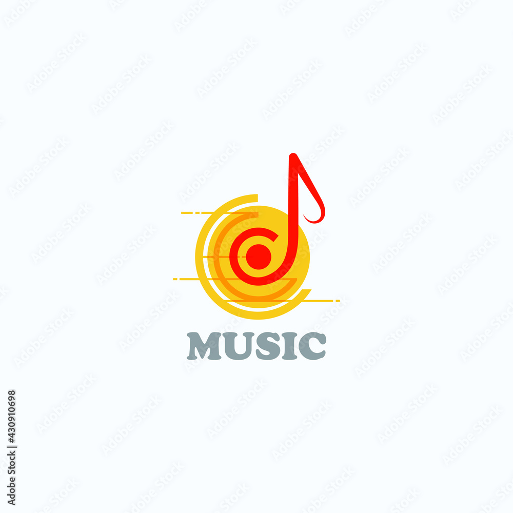 Music icon, musical vector illustration