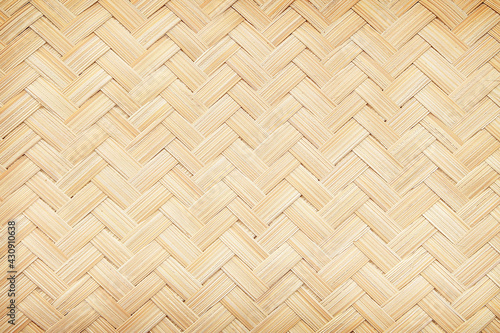 Traditional handicraft bamboo weave Thai style pattern nature background texture bamboo surface