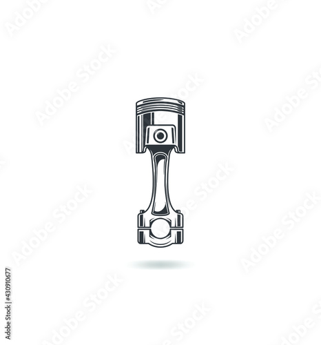 Piston vector illustration on white background