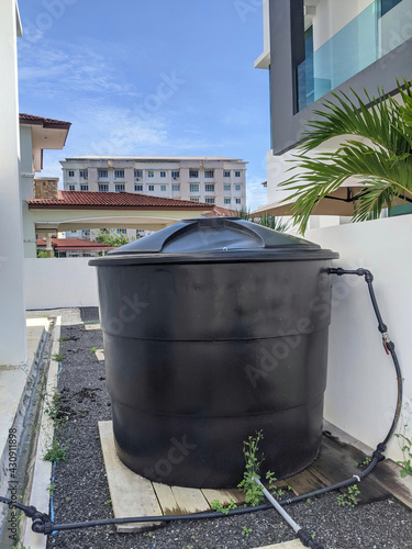 Black Water Tanks are installed in every house.