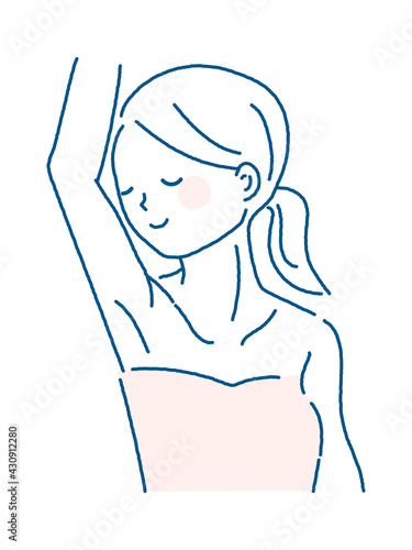 綺麗な脇の女性のイラスト