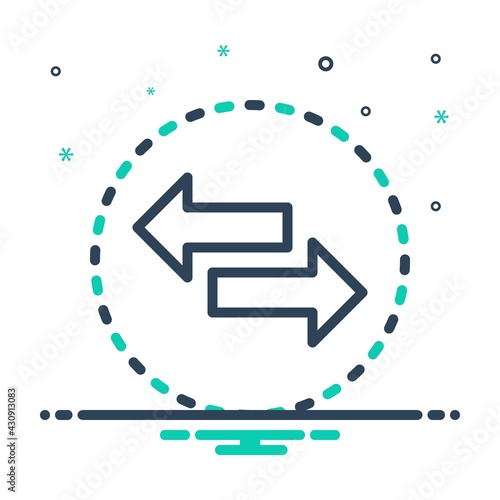 Mix icon for contrary