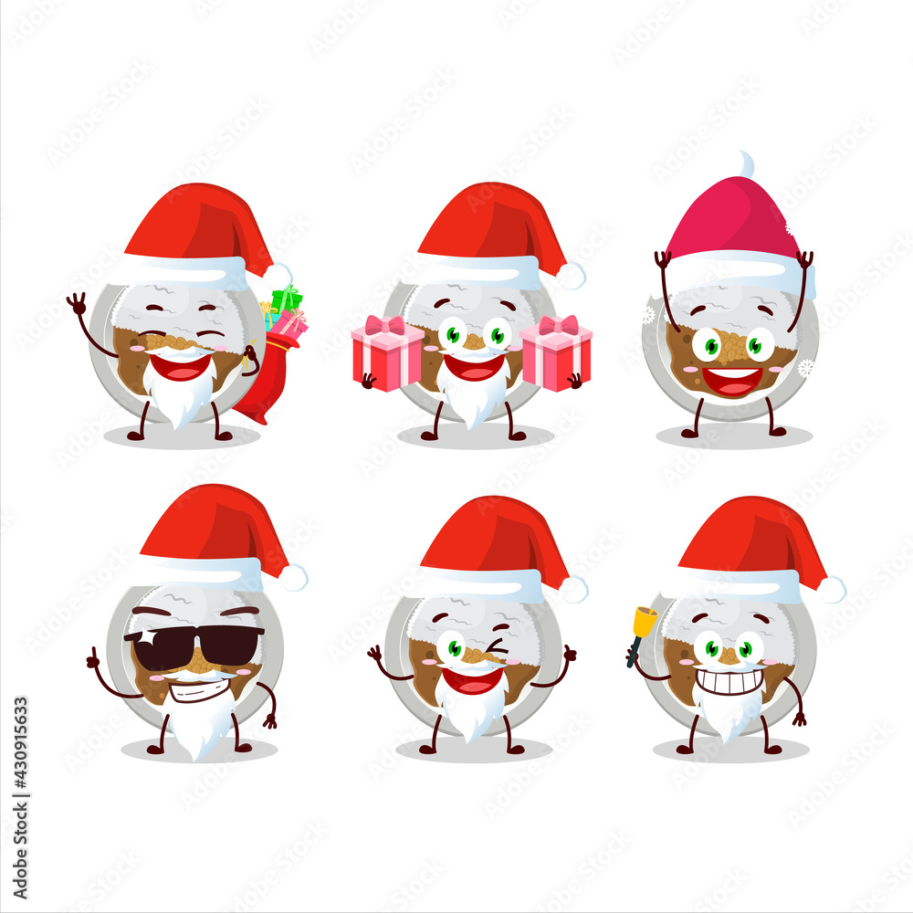 Santa Claus emoticons with coco ichibanya curry cartoon character Santa Claus emoticons with coco ichibanya curry cartoon character