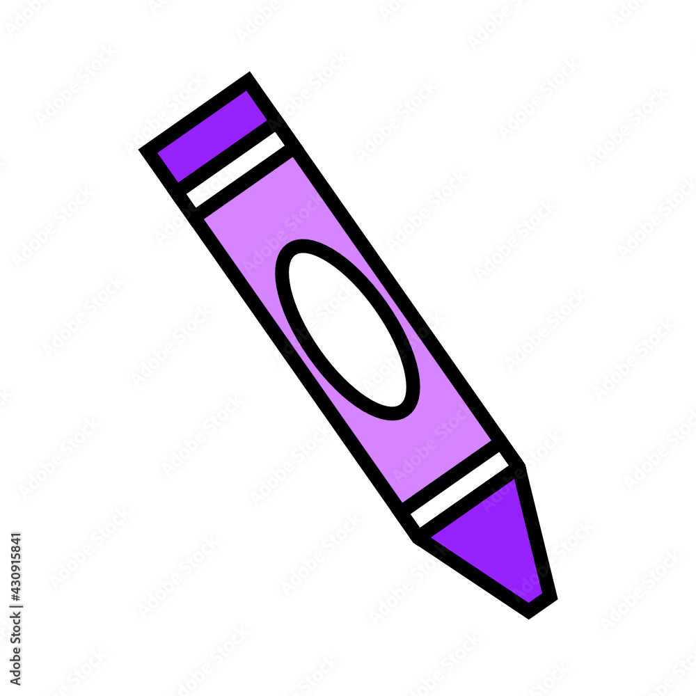 violet crayon icon vector violet crayon icon vector