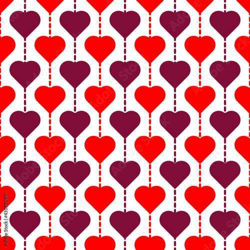 vector heart Valentines day pattern on paper texture background