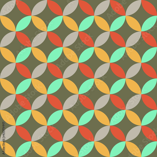 Pattern circle flower background. Classic background. Vector illustration. Seamless Pattern Vector