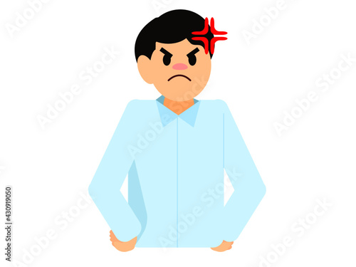 怒っている男性