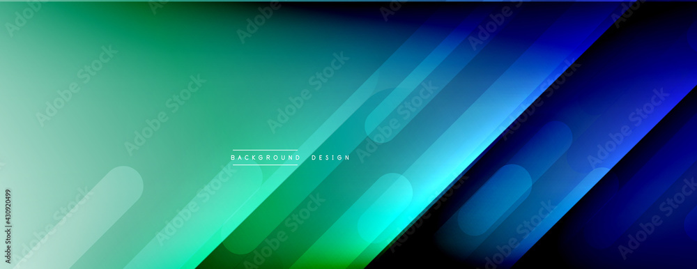 Fototapeta premium Dynamic lines abstract background. 3D shadow effects and fluid gradients. Modern overlapping forms