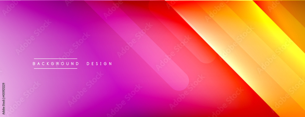 Fototapeta premium Dynamic lines abstract background. 3D shadow effects and fluid gradients. Modern overlapping forms