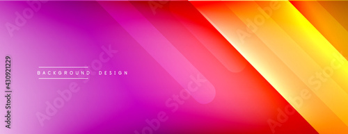 Dynamic lines abstract background. 3D shadow effects and fluid gradients. Modern overlapping forms