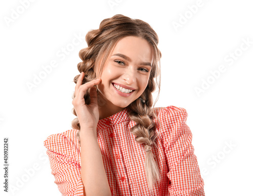 Beautiful young woman with ...