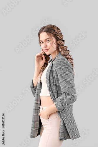 Beautiful young woman with ...