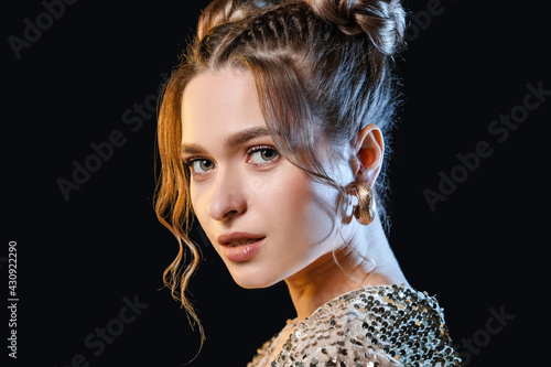 Beautiful young woman with ...