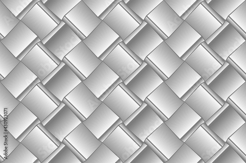 Light gray geometric seamless pattern for wallpapers, textile, fabric, wrapping paper, backgrounds. Graphic effect of volume. Illustration in the engraving style. template.