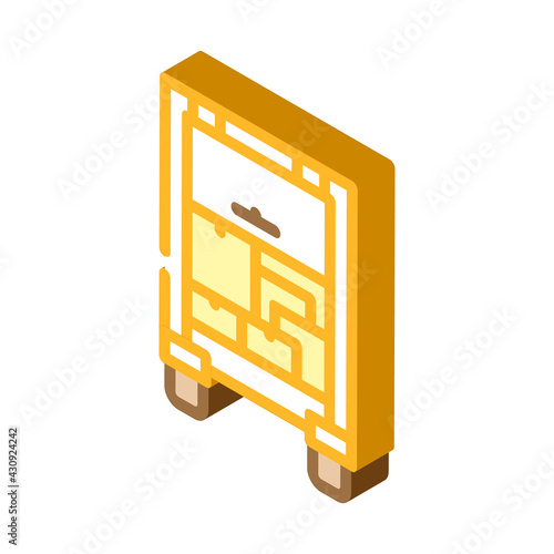 truck wholesale isometric icon vector. truck wholesale sign. isolated symbol illustration
