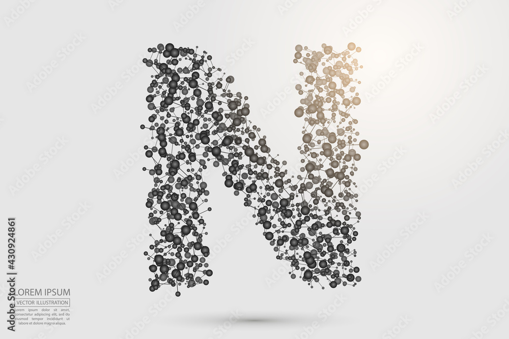 Abstract letters font is composed of three-dimensional triangles, lines, dots and spider webs of connections. Vector illustration eps 10. Abstract letters font is composed of three-dimensional triangles, lines, dots and spider webs of connections. Vector illustration eps 10.