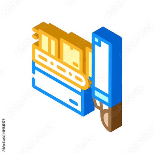 autoloading in truck wholesale isometric icon vector. autoloading in truck wholesale sign. isolated symbol illustration