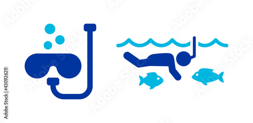 Scuba diving icon vector illustration.