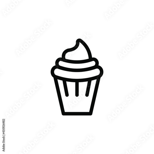 mini cake line icon vector illustration