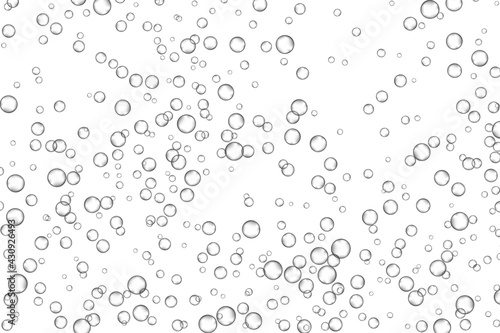 Fototapeta Naklejka Na Ścianę i Meble -  Air bubbles, oxygen, champagne crystal clear, isolated on white background modern design. Vector illustration EPS 10.