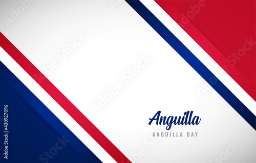 Free Download Happy Anguilla day with Creative Anguilla national country flag greeting background - GFXLoad