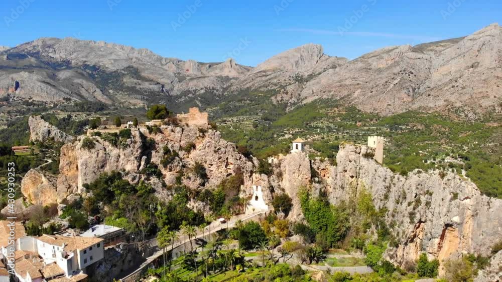 Dron view of Guadalest, Alicante, Spain Dron view of Guadalest, Alicante, Spain