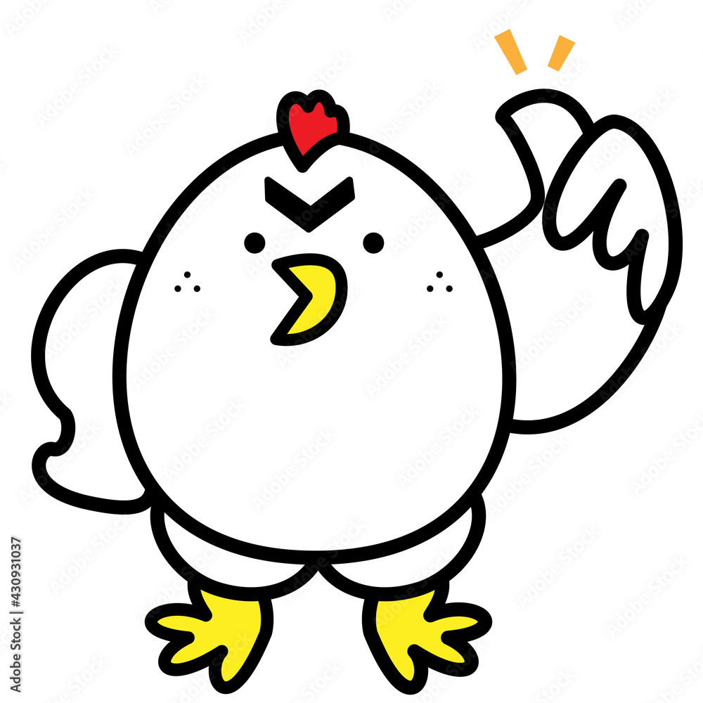 ニワトリ にわとり 鶏 チキン イラスト素材 Stock Vector Adobe Stock