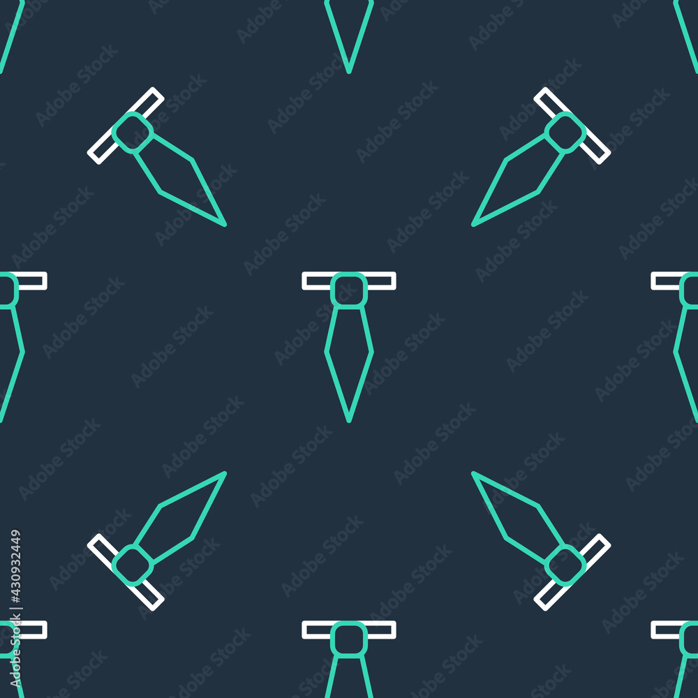 Line Tie icon isolated seamless pattern on black background. Necktie and neckcloth symbol. Vector Line Tie icon isolated seamless pattern on black background. Necktie and neckcloth symbol. Vector