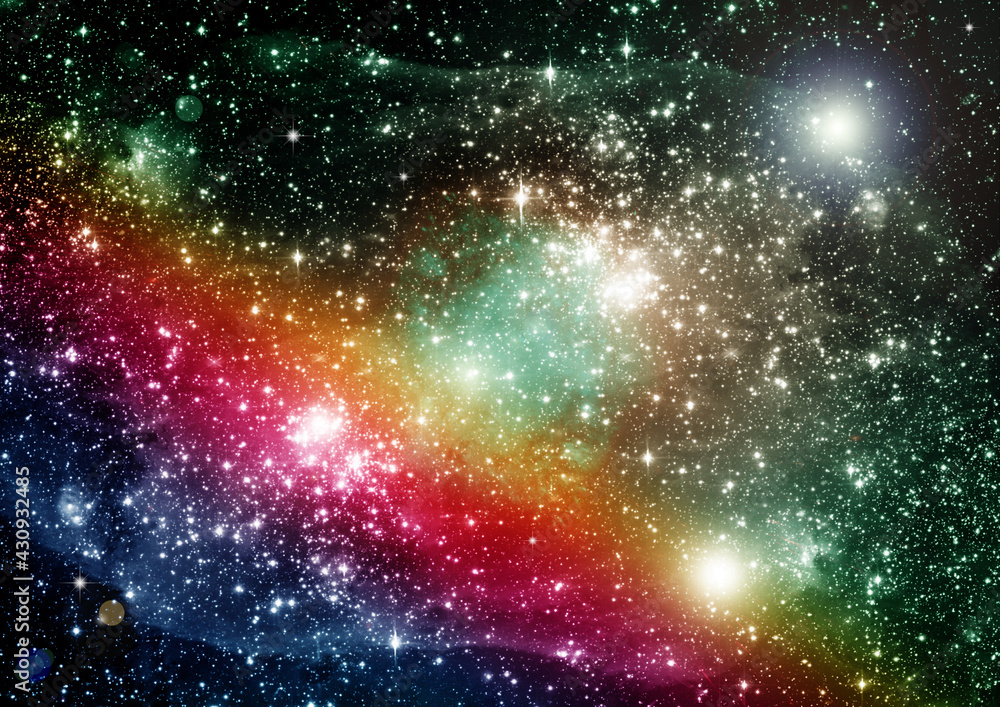 Obraz premium galaxy in a free space. 3D rendering