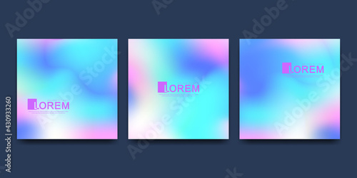 Vector design template in trendy vibrant gradient colors with abstract fluid shapes, paint splashes, ink drops. Futuristic posters, banners, brochure, flyer and cover designs. Abstract fluid 3d shape.